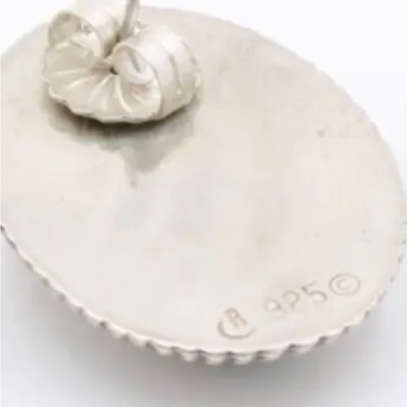 CAROLYN POLLACK * Southwest Style Gorgeous Green Turquoise Earrings - Picture 2 of 4